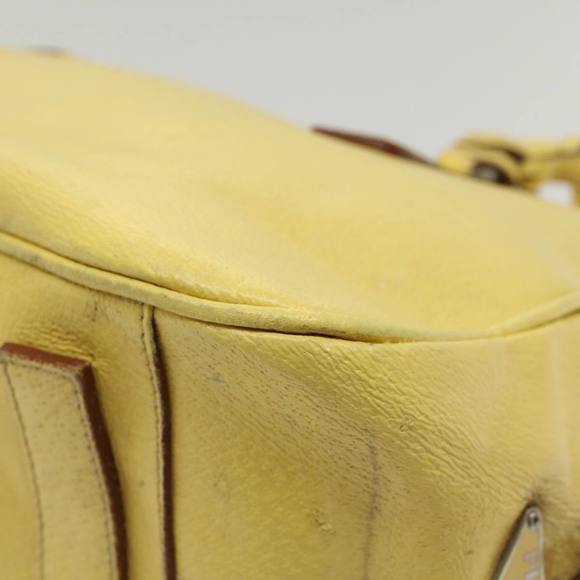 PRADA Hand Bag Leather Yellow Auth cl744 - Picture 14 of 16